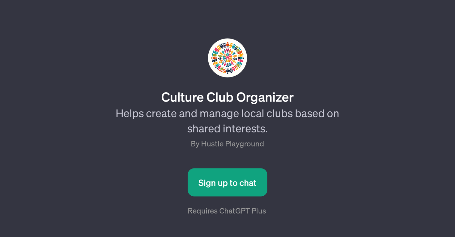 Culture Club Organizer website