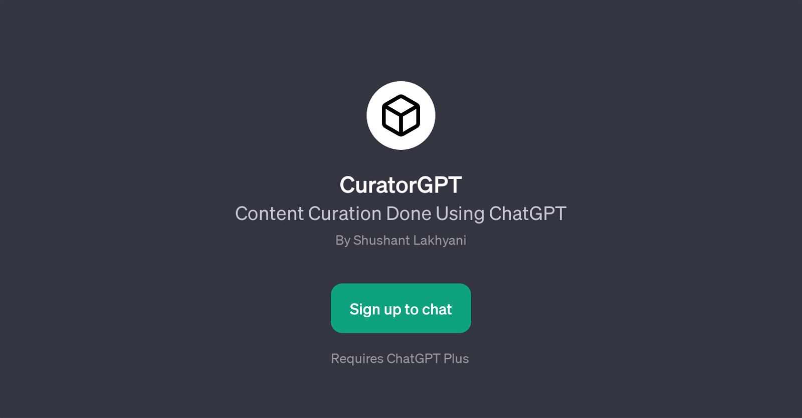 CuratorGPT website