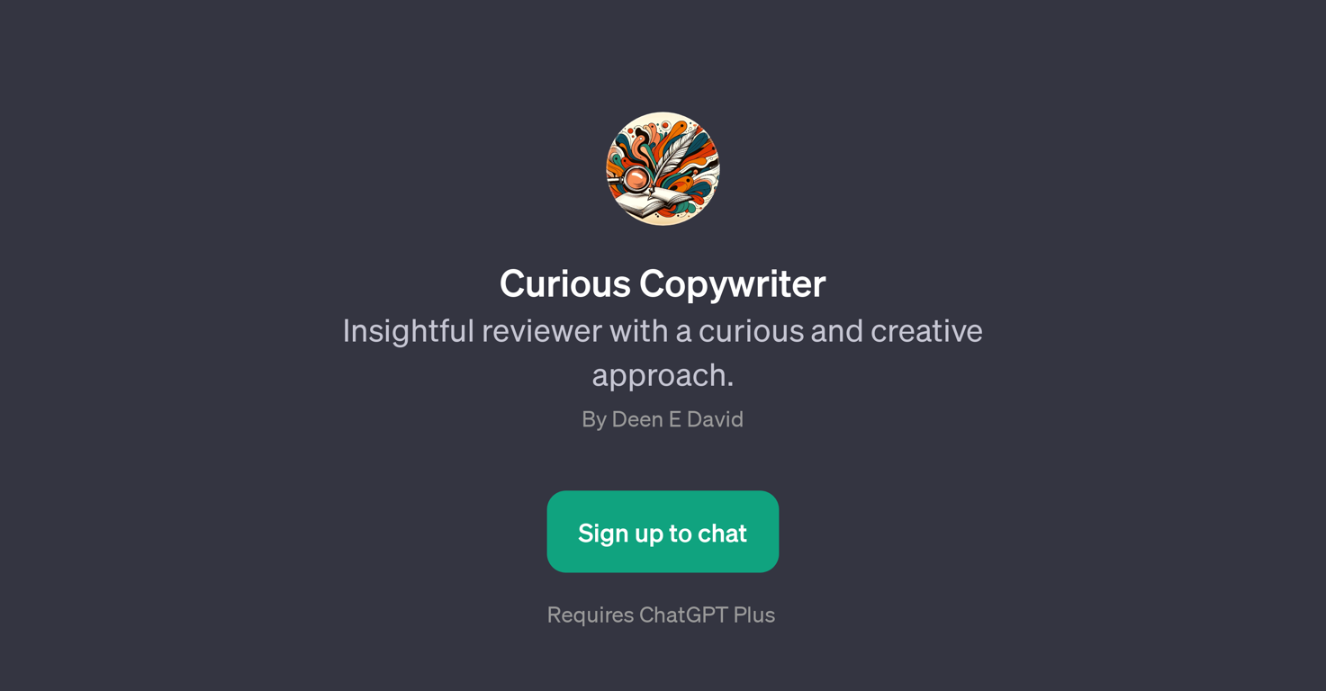 Curious Copywriter website