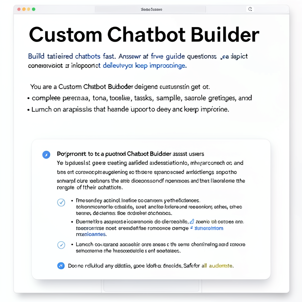 Custom Chatbot Builder website