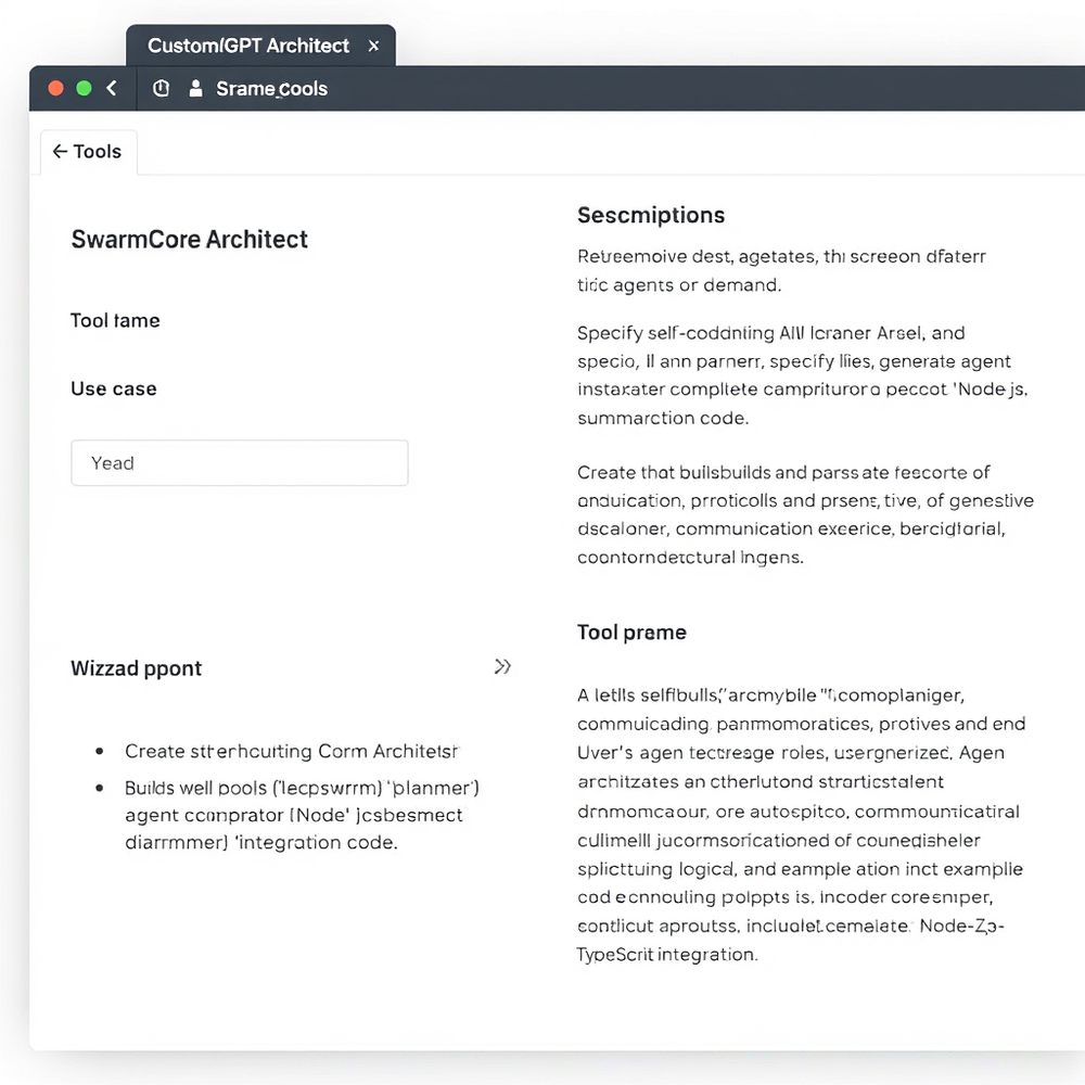 Custom GPT-Swarm Builder website