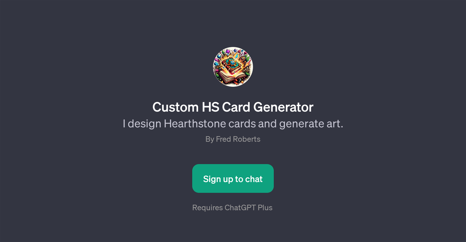 Custom HS Card Generator website