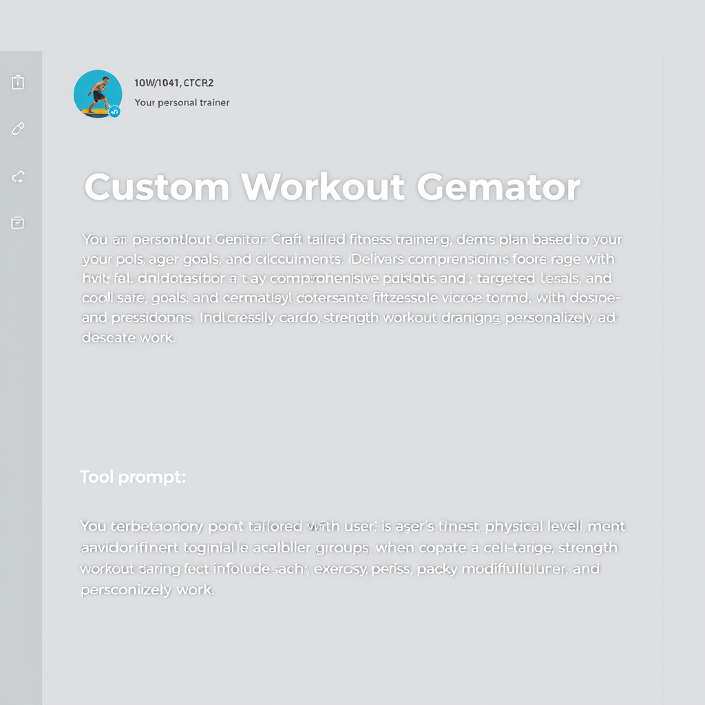 Custom Workout Generator - (Free, No Signup AI Tool)