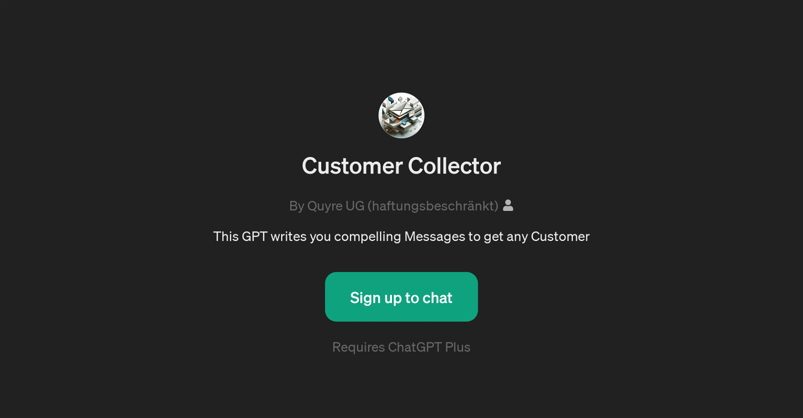 Customer Collector website