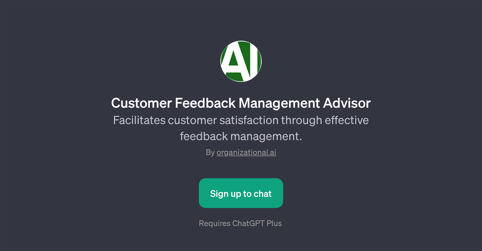 Customer Feedback Management Advisor website