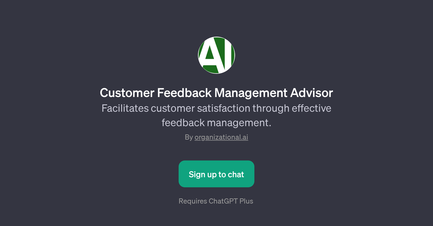 Customer Feedback Management Advisor website