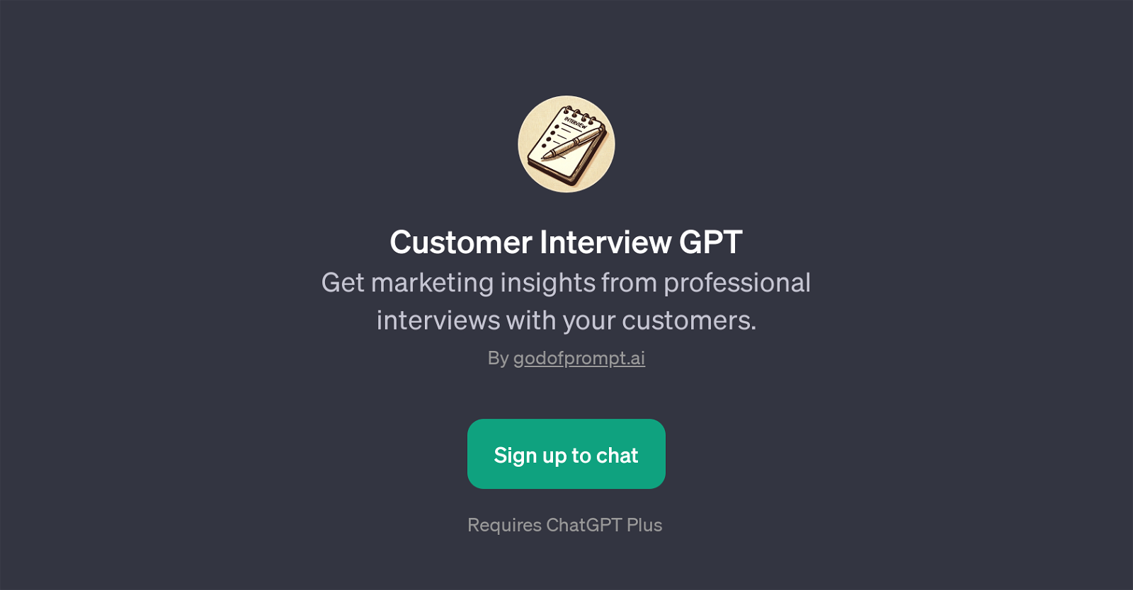 Customer Interview GPT website