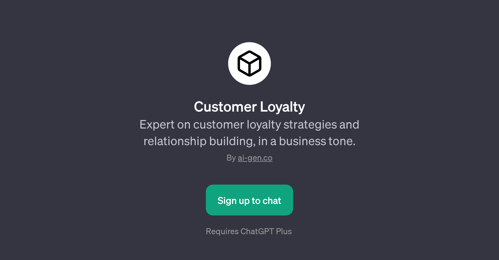 Customer Loyalty website
