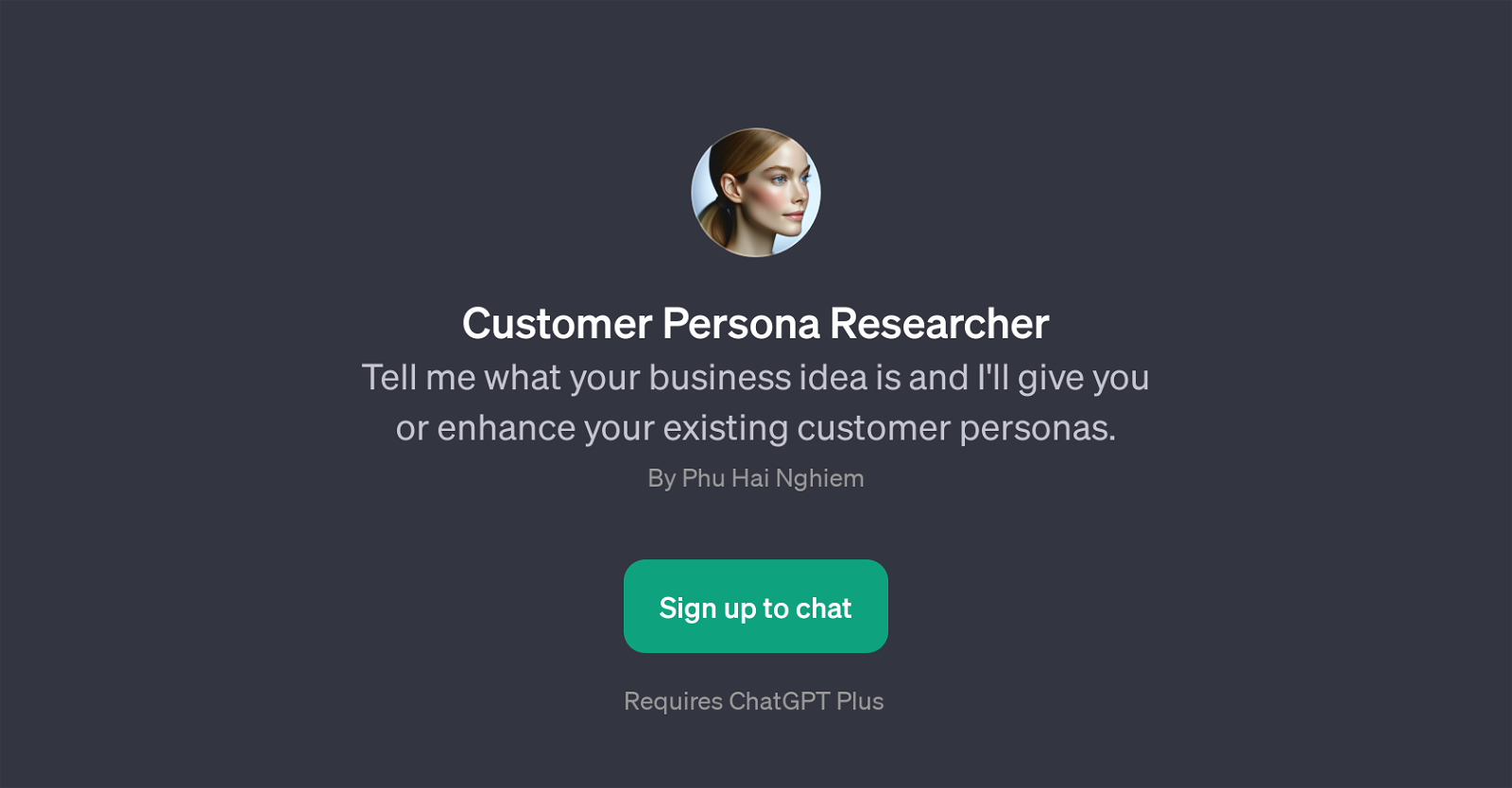 Customer Persona Researcher website
