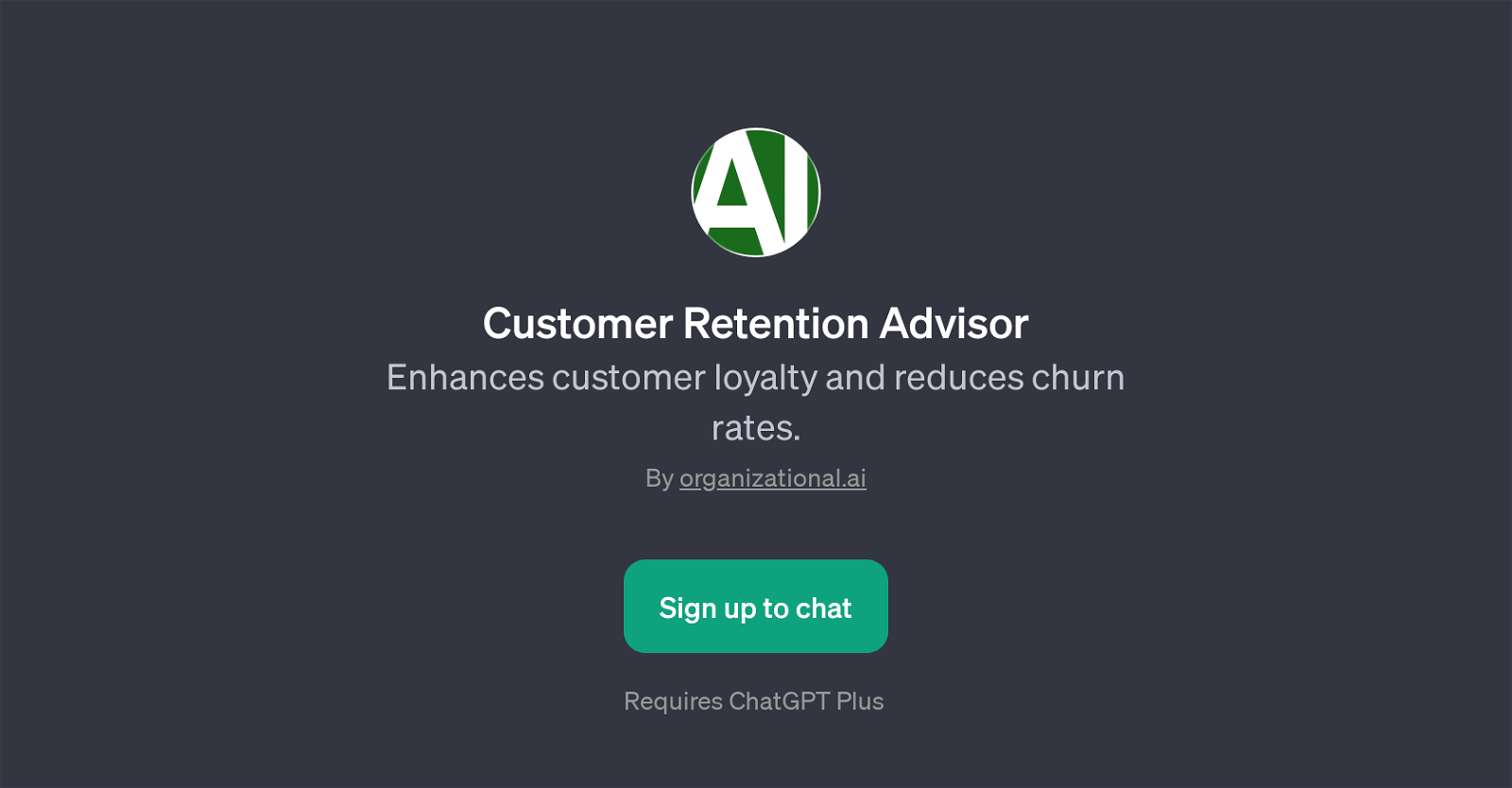 Customer Retention Advisor website