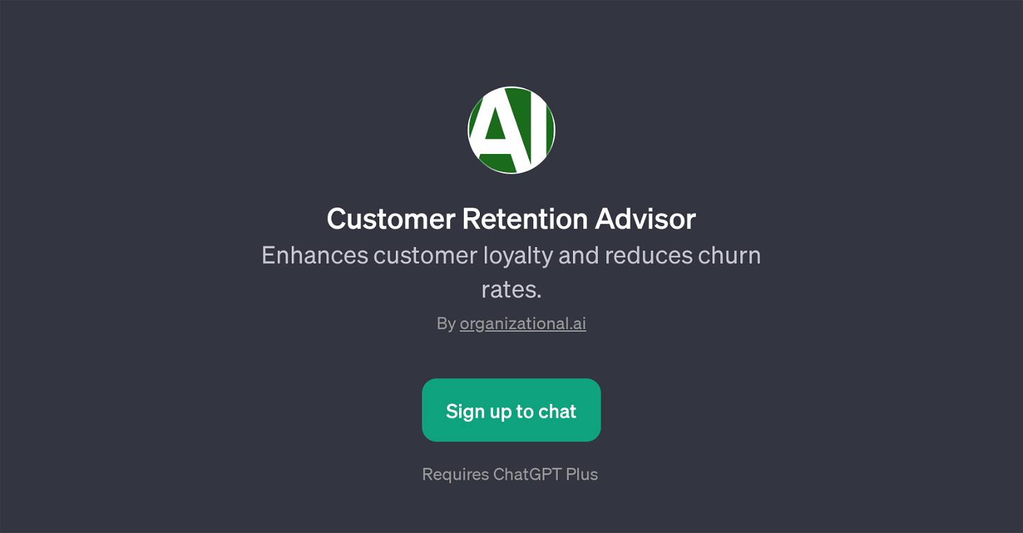 Customer Retention Advisor website