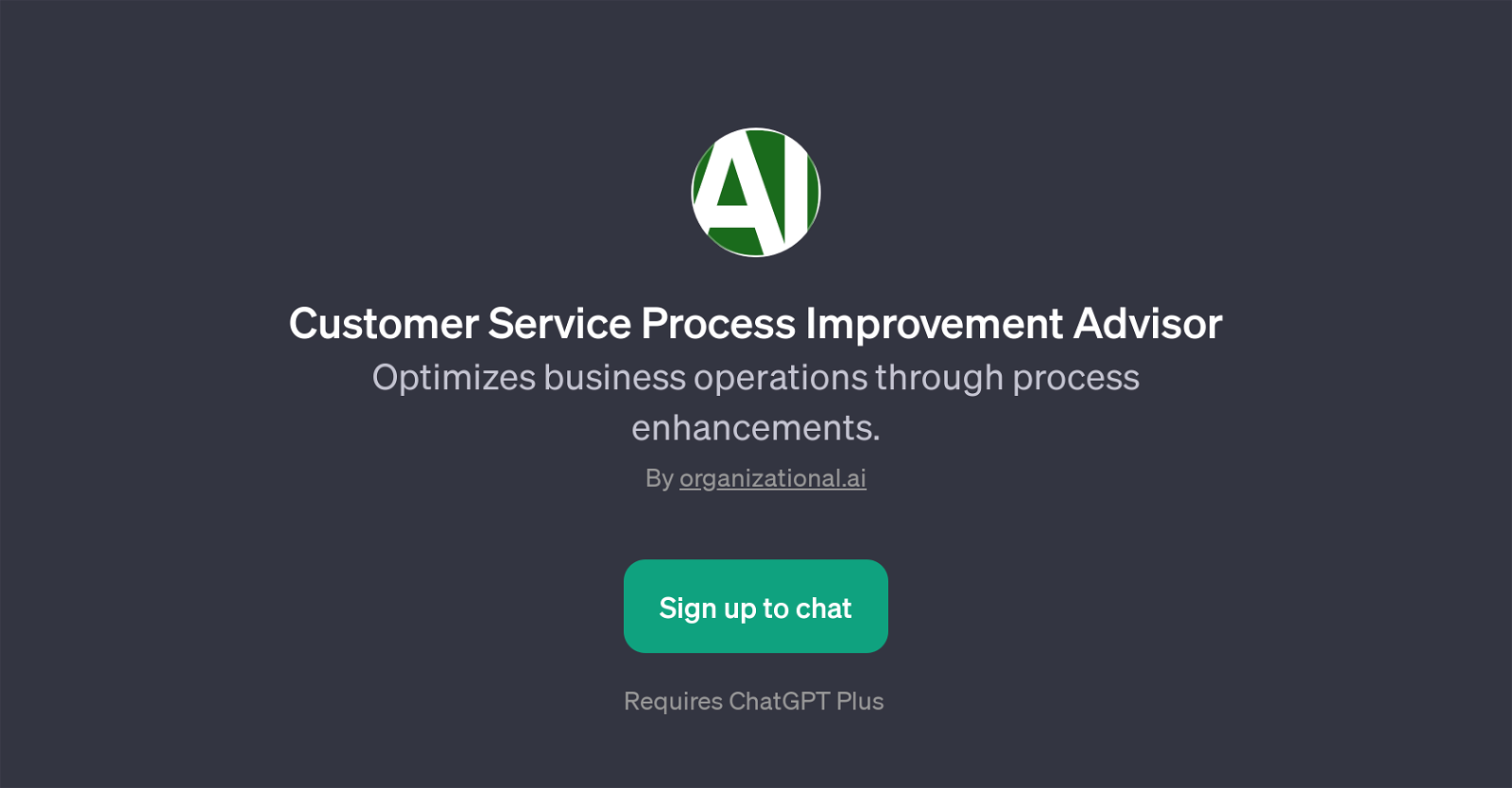 Customer Service Process Improvement Advisor website