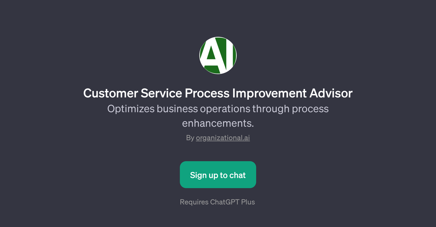 Customer Service Process Improvement Advisor website