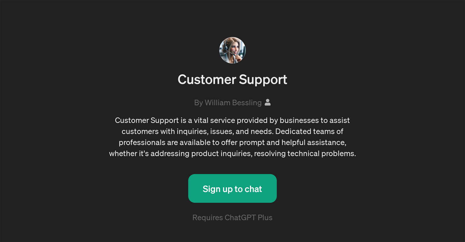 Customer Support GPT website
