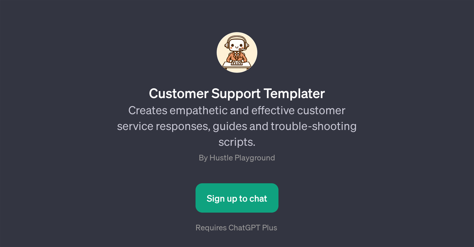 Customer Support Templater website