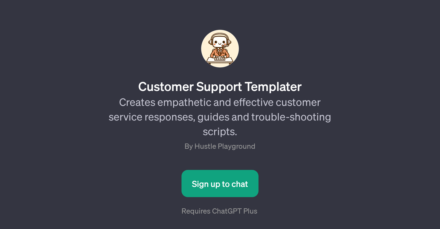 Customer Support Templater website