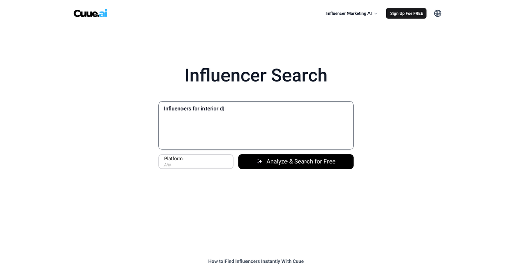Cuue AI website