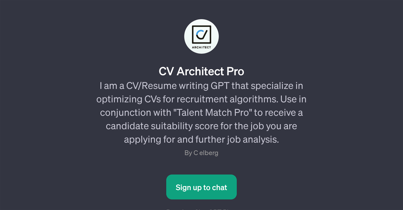 CV Architect Pro website