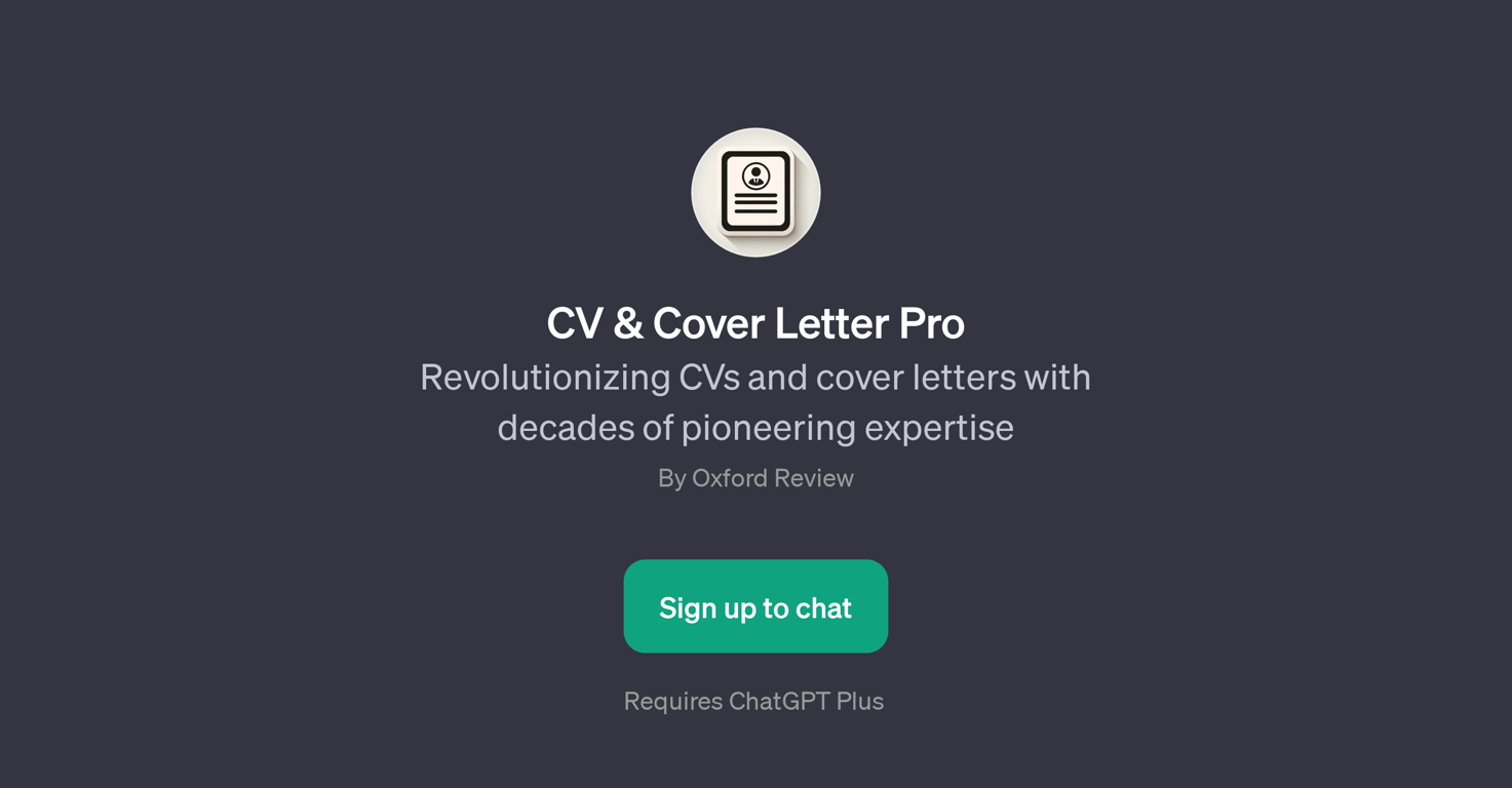 CV & Cover Letter Pro website