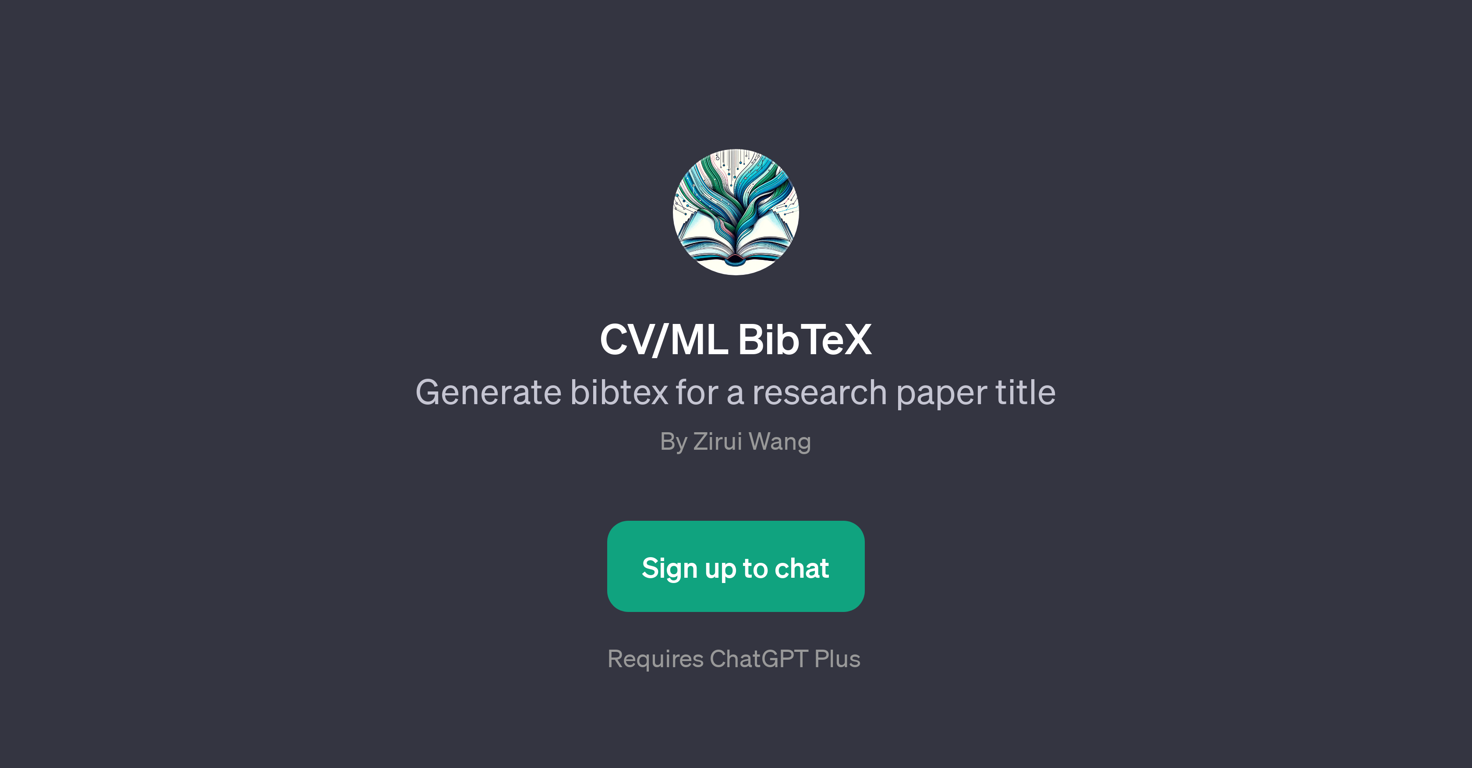 CV/ML BibTeX website