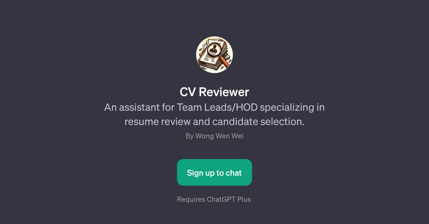 CV Reviewer website
