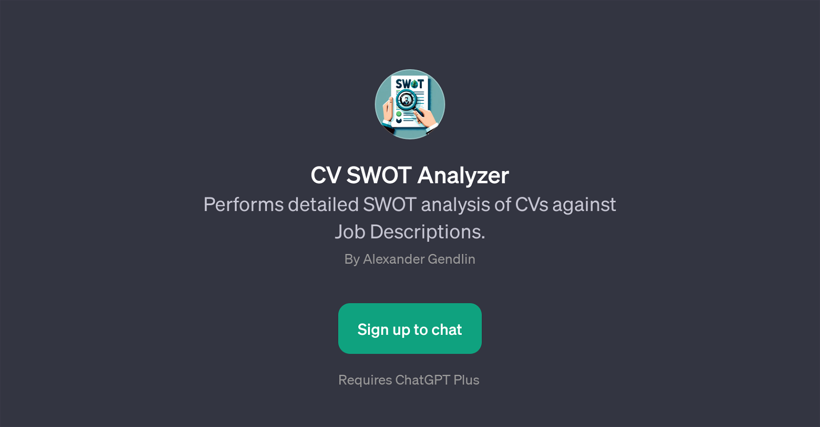 CV SWOT Analyzer website