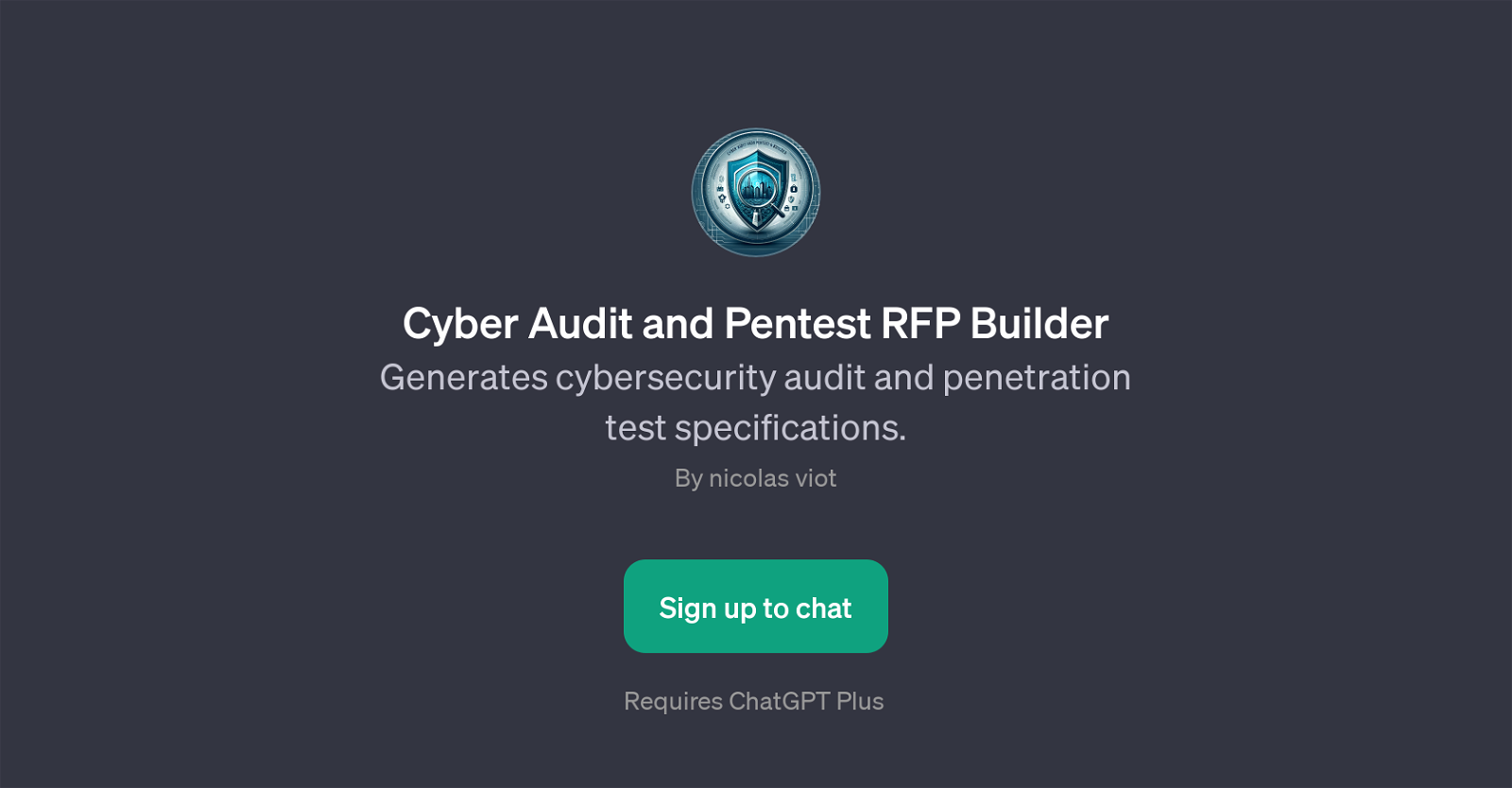 Cyber Audit and Pentest RFP Builder website