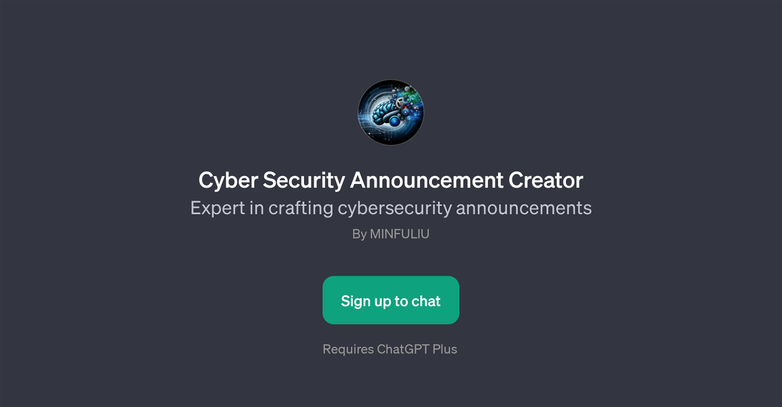 Cyber Security Announcement Creator website