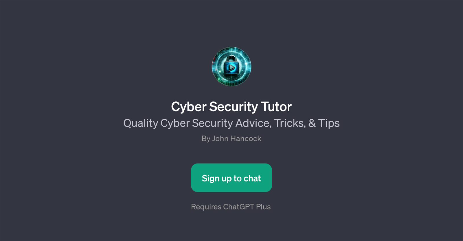 Cyber Security Tutor website