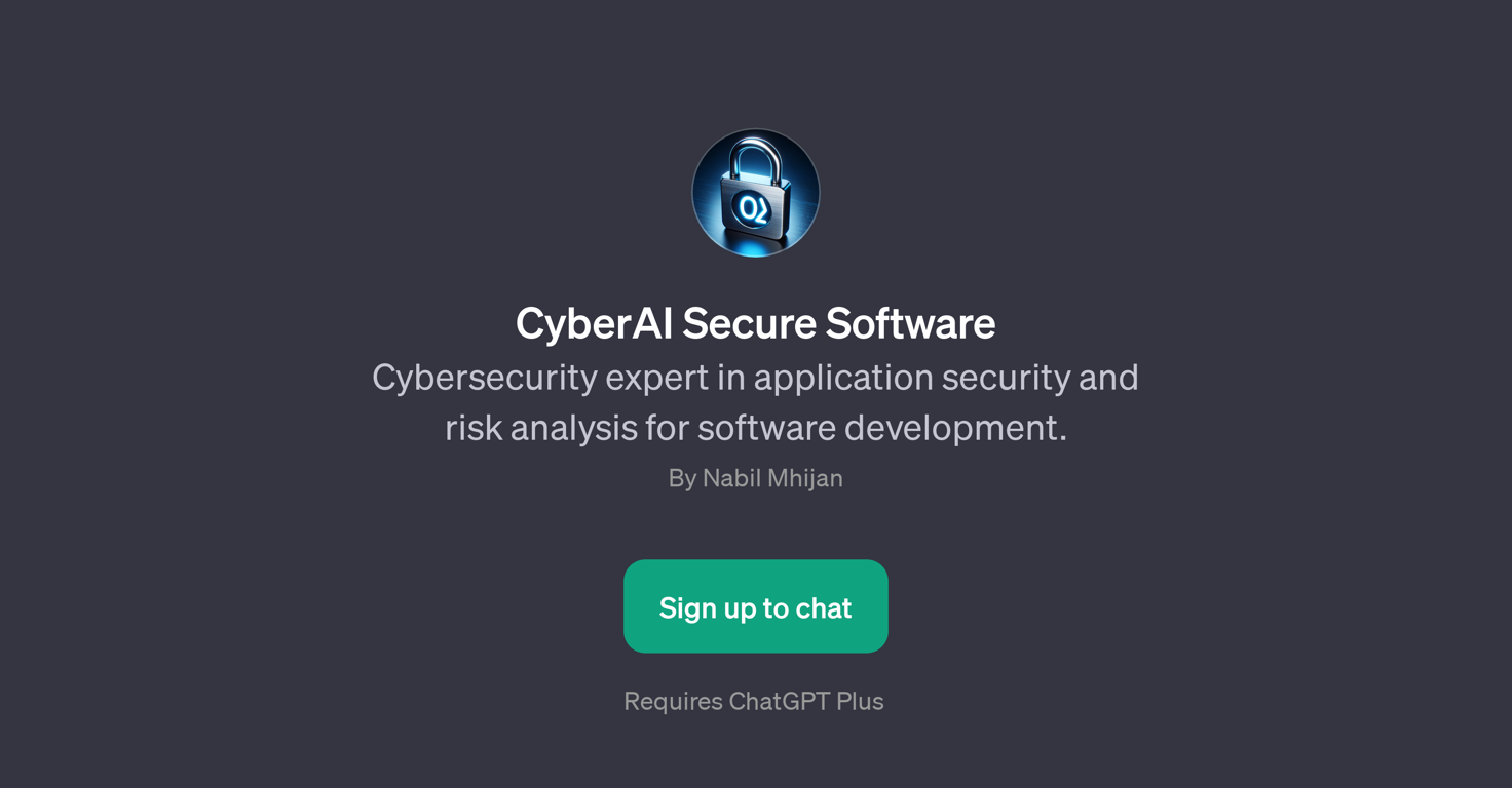 CyberAI Secure Software website
