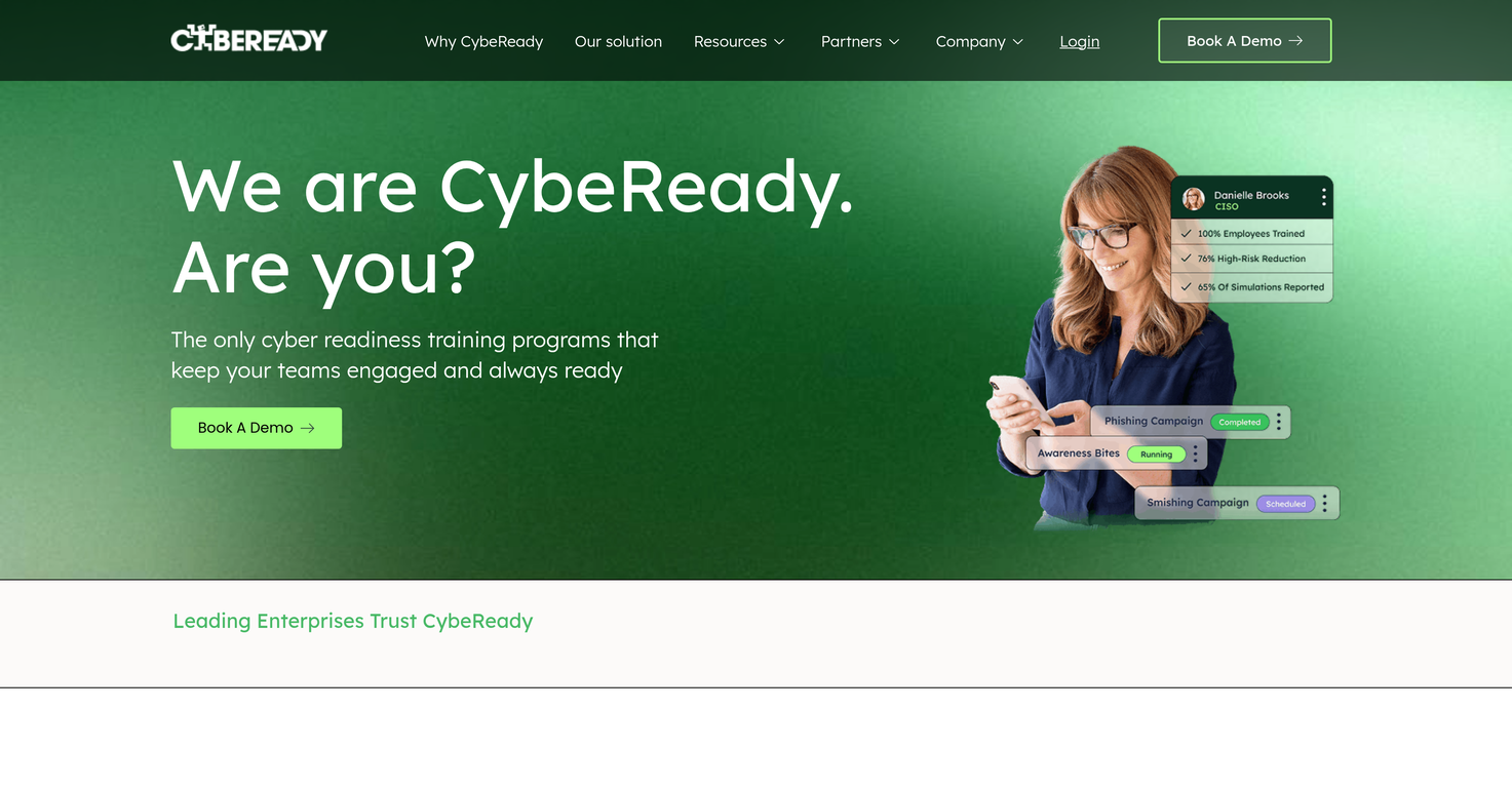 CybeReady website