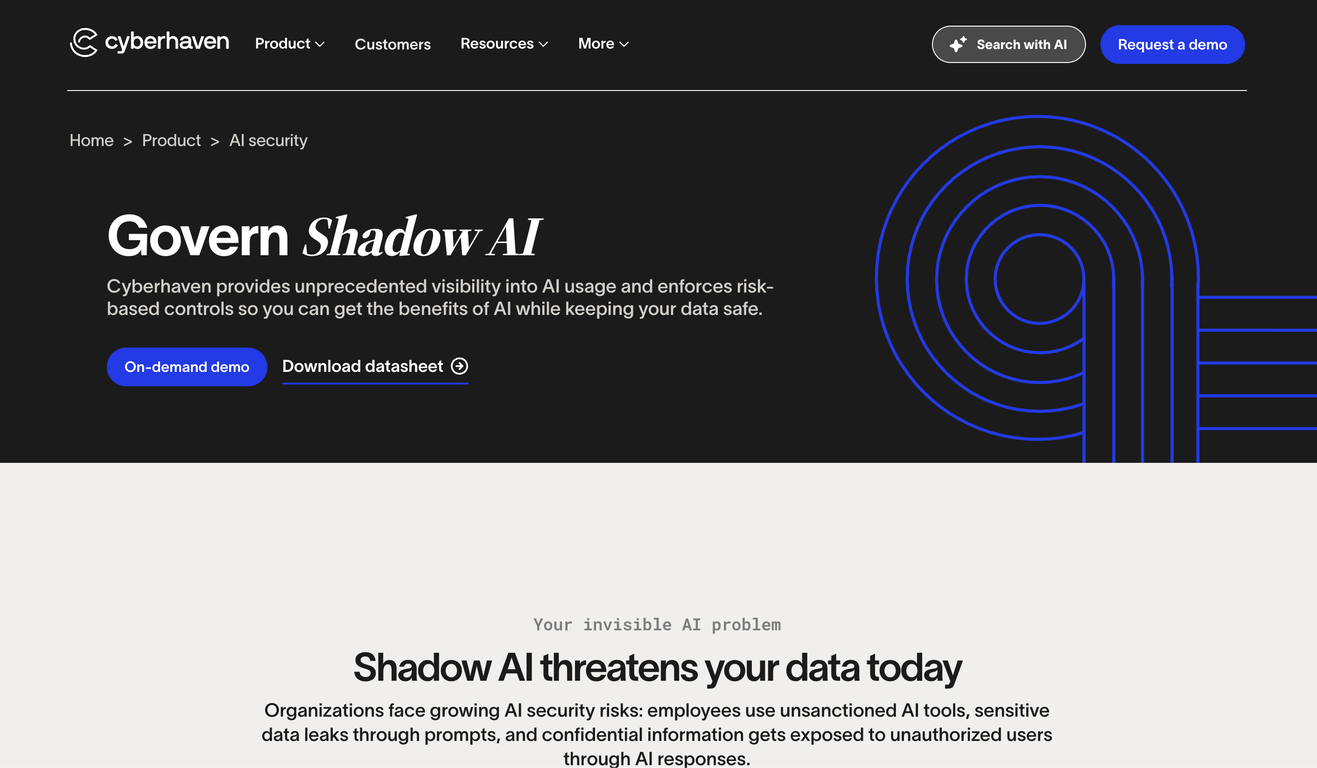 Cyberhaven website