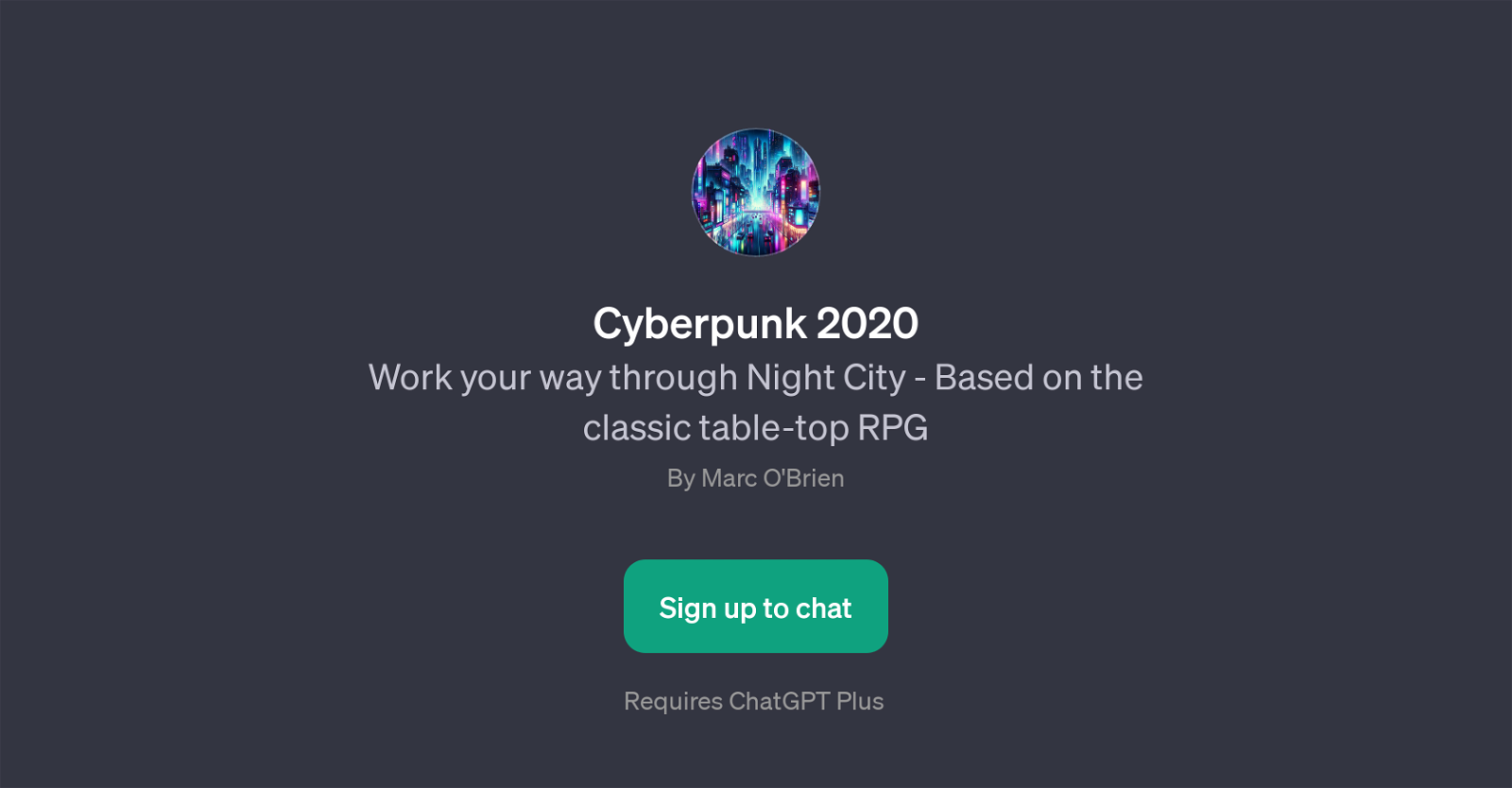 Cyberpunk 2020 website