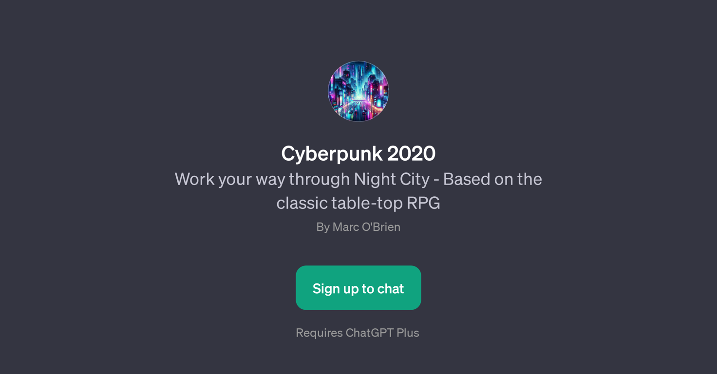 Cyberpunk 2020 website