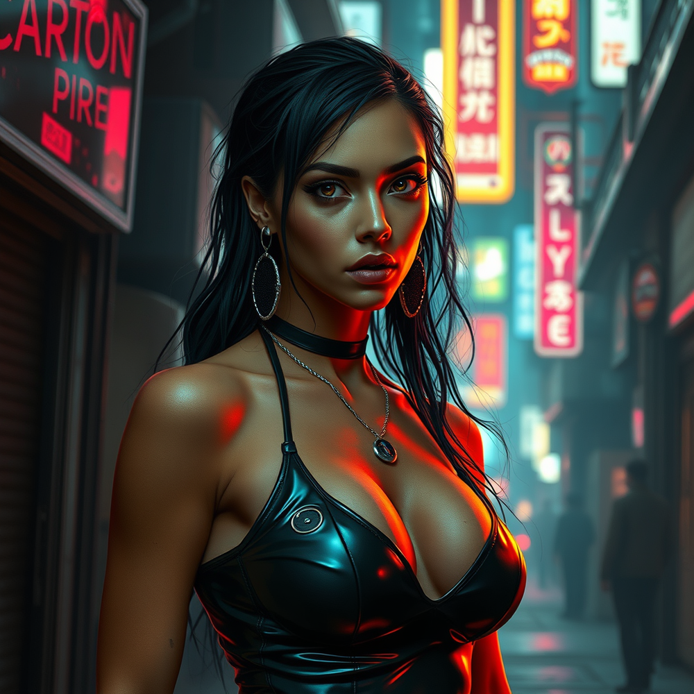 Cyberpunk Female Character Generator website