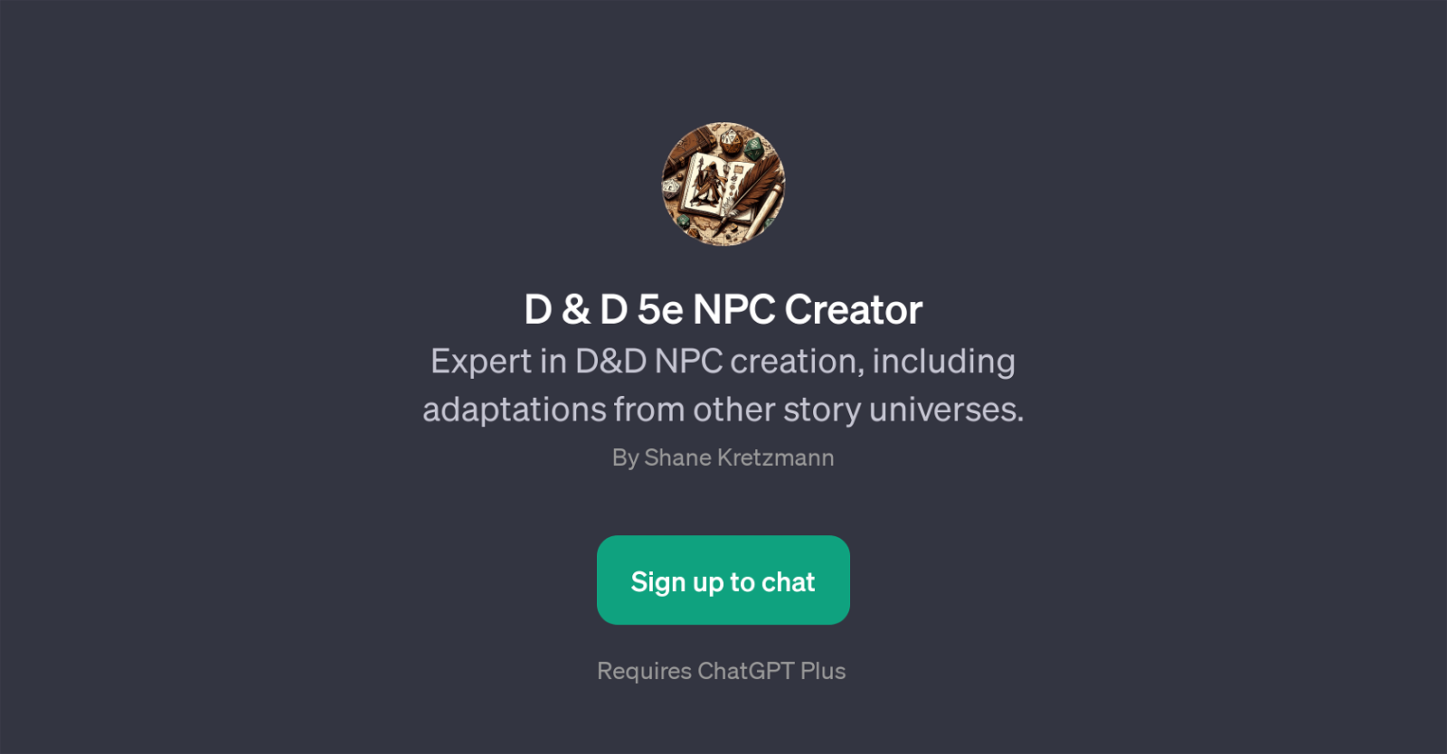 D & D 5e NPC Creator website
