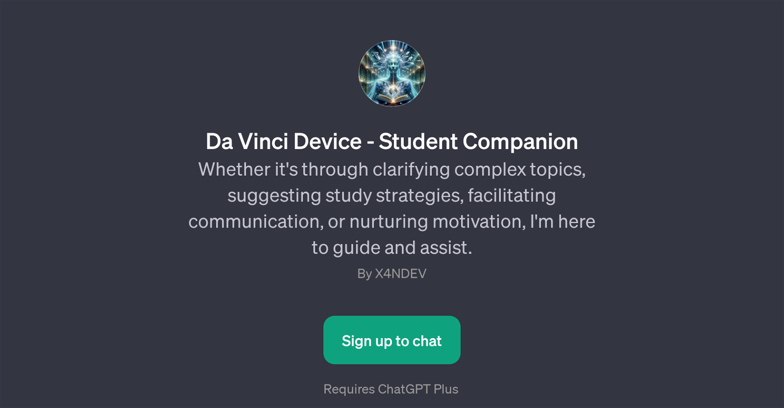 Da Vinci Device - Student Companion website