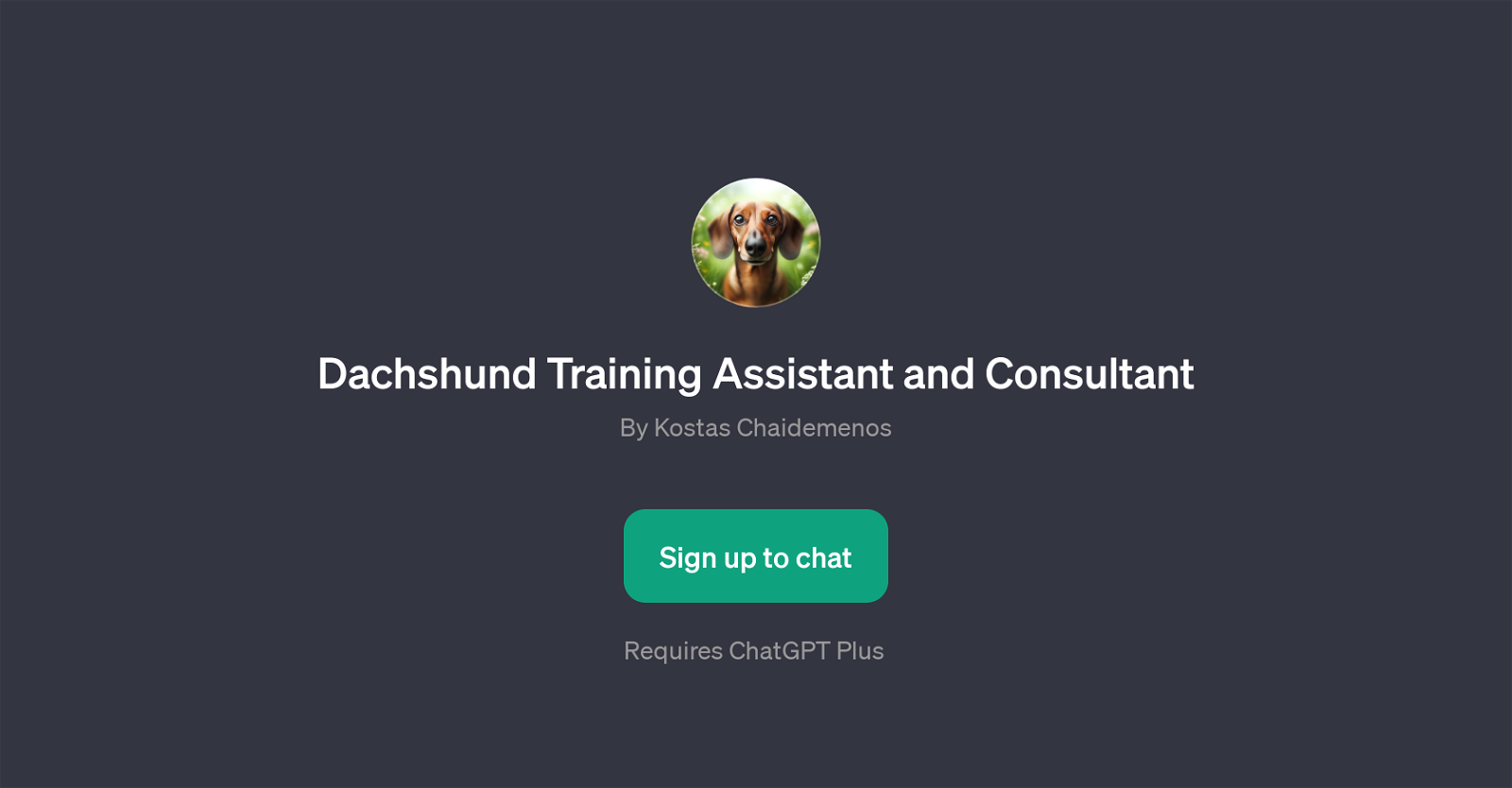 Dachshund Training Assistant and Consultant website