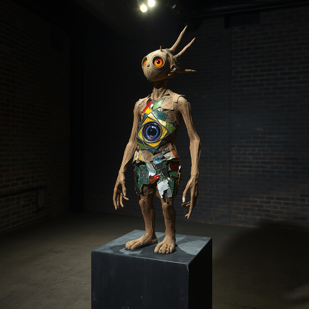 Dadaist Sculpture  in an Industrial Gallery Setting website