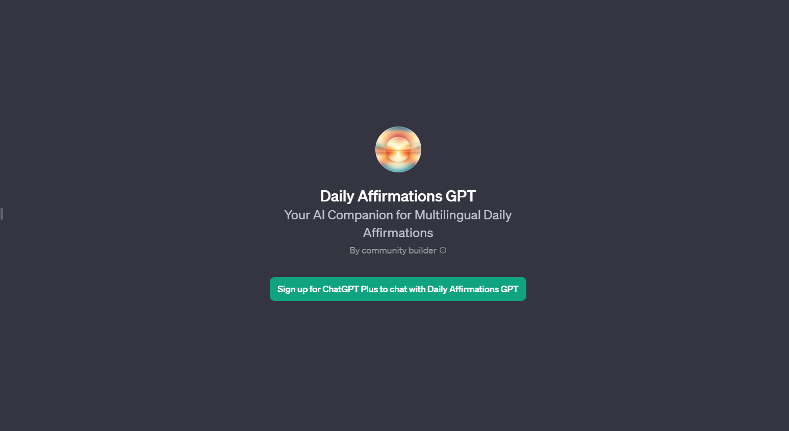 Daily Affirmations GPT website