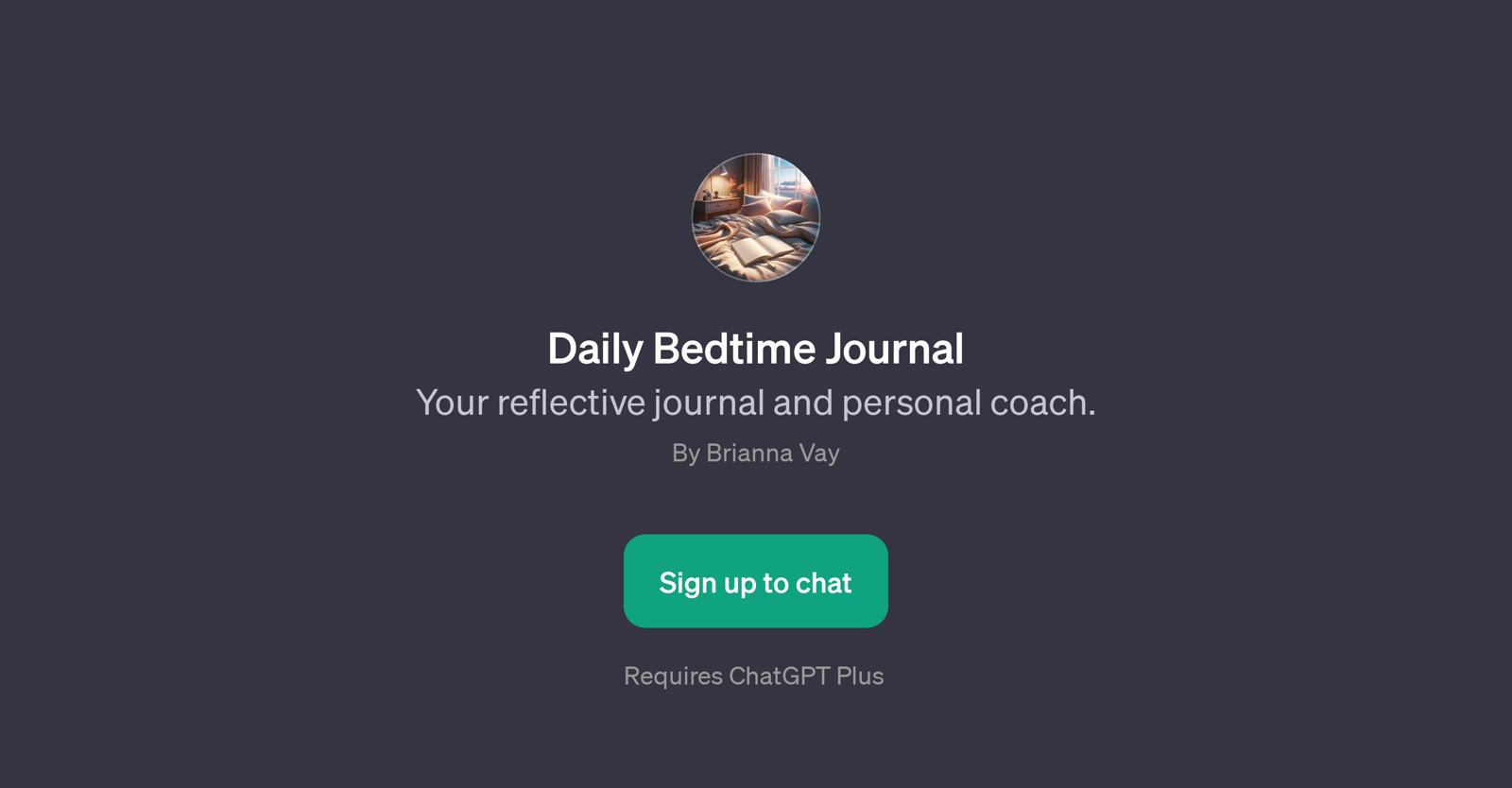 Daily Bedtime Journal website