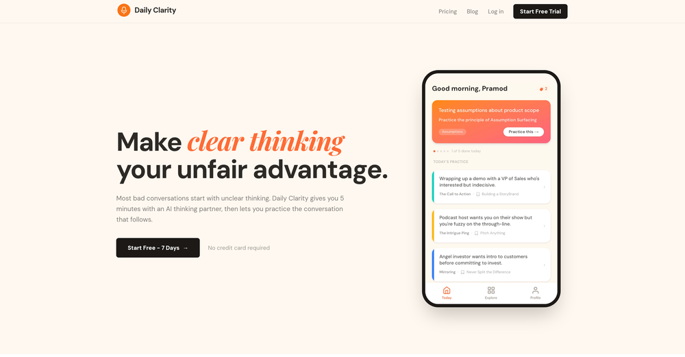 Daily Clarity website