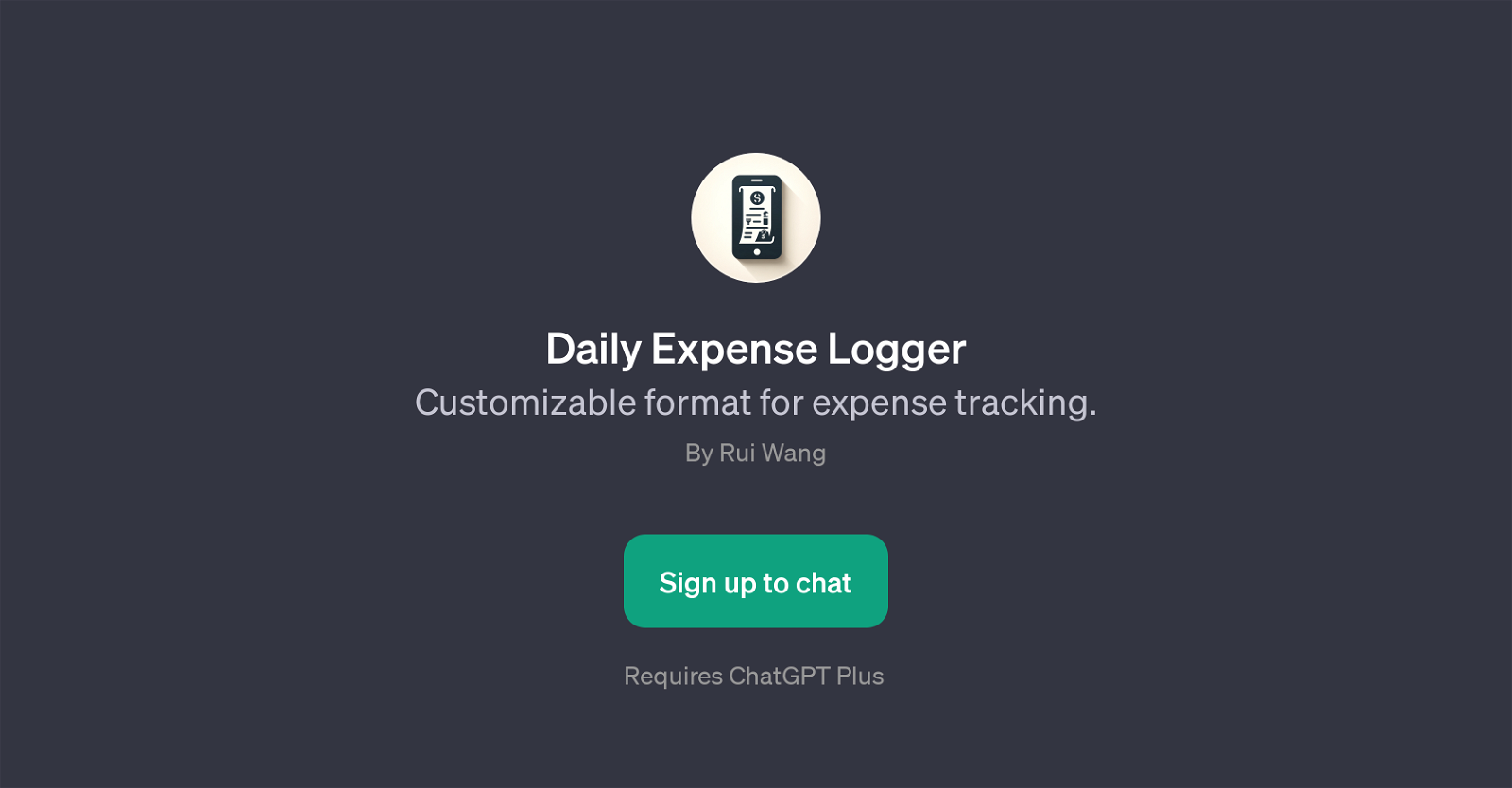 Daily Expense Logger website