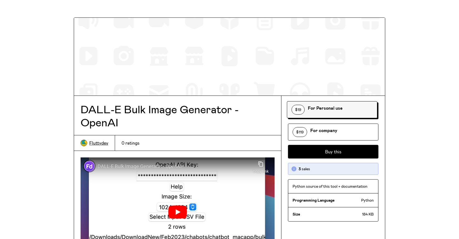 DALL-E Bulk Image Generator website