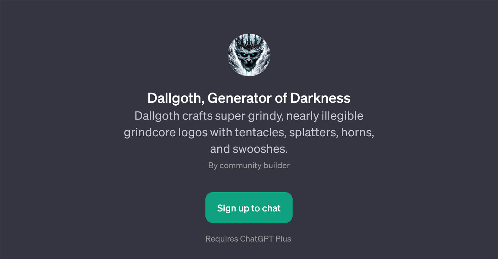 Dallgoth, Generator of Darkness website