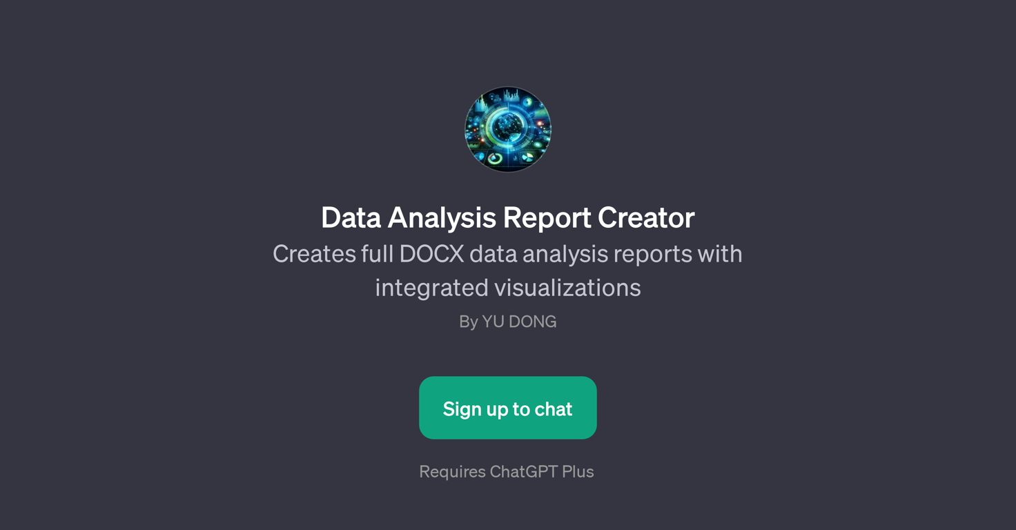 Data Analysis Report Creator website
