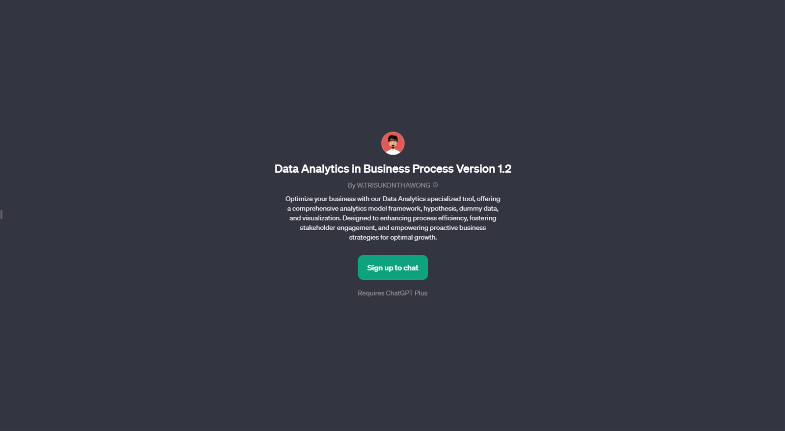 Data Analytics in Business Process Version 1.2 website