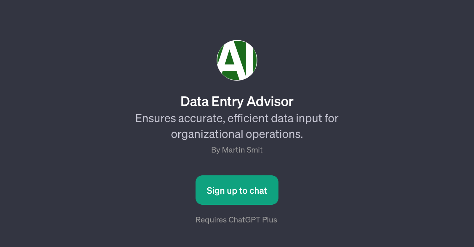 Data Entry Advisor website