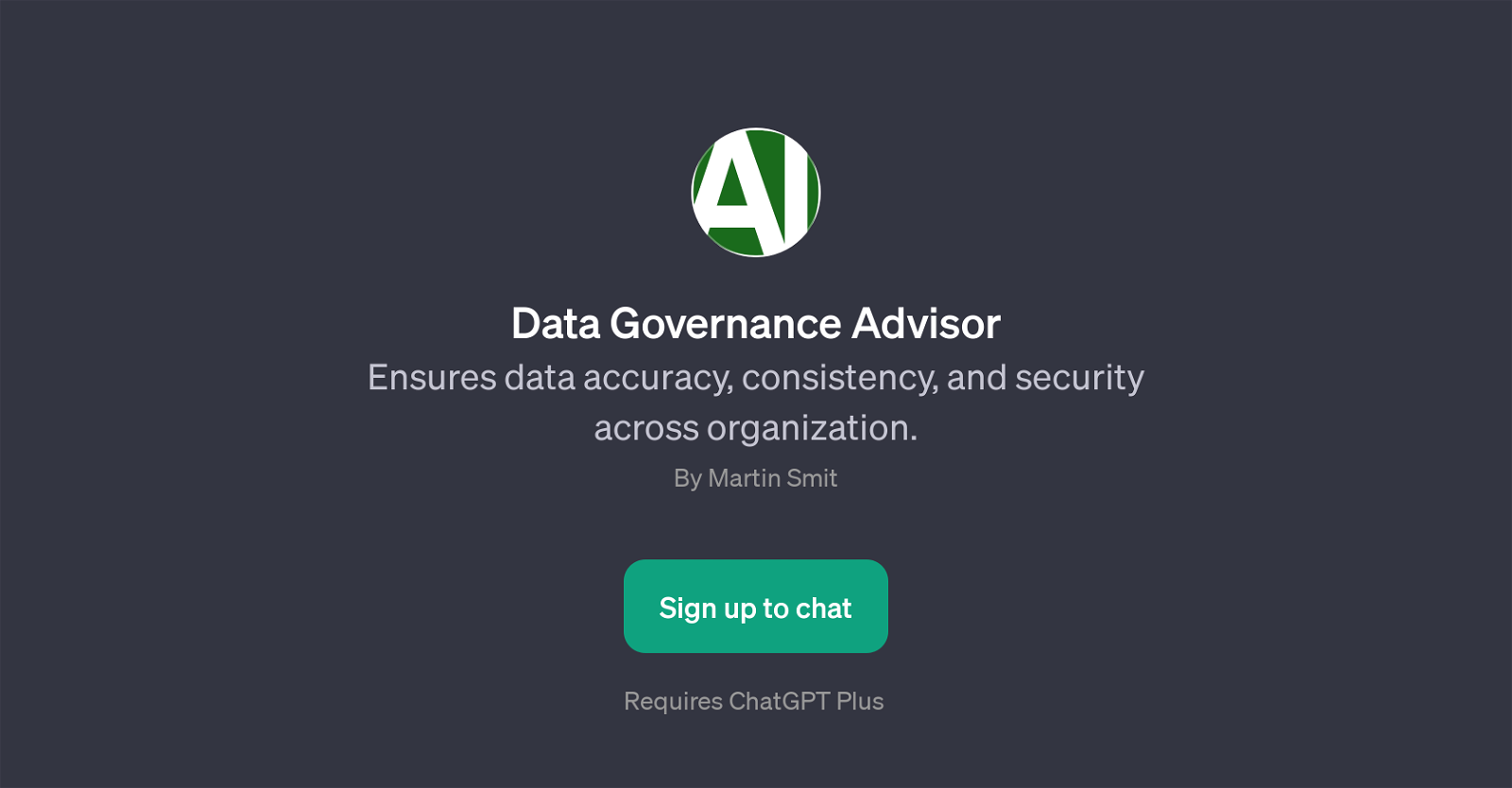 Data Governance Advisor website