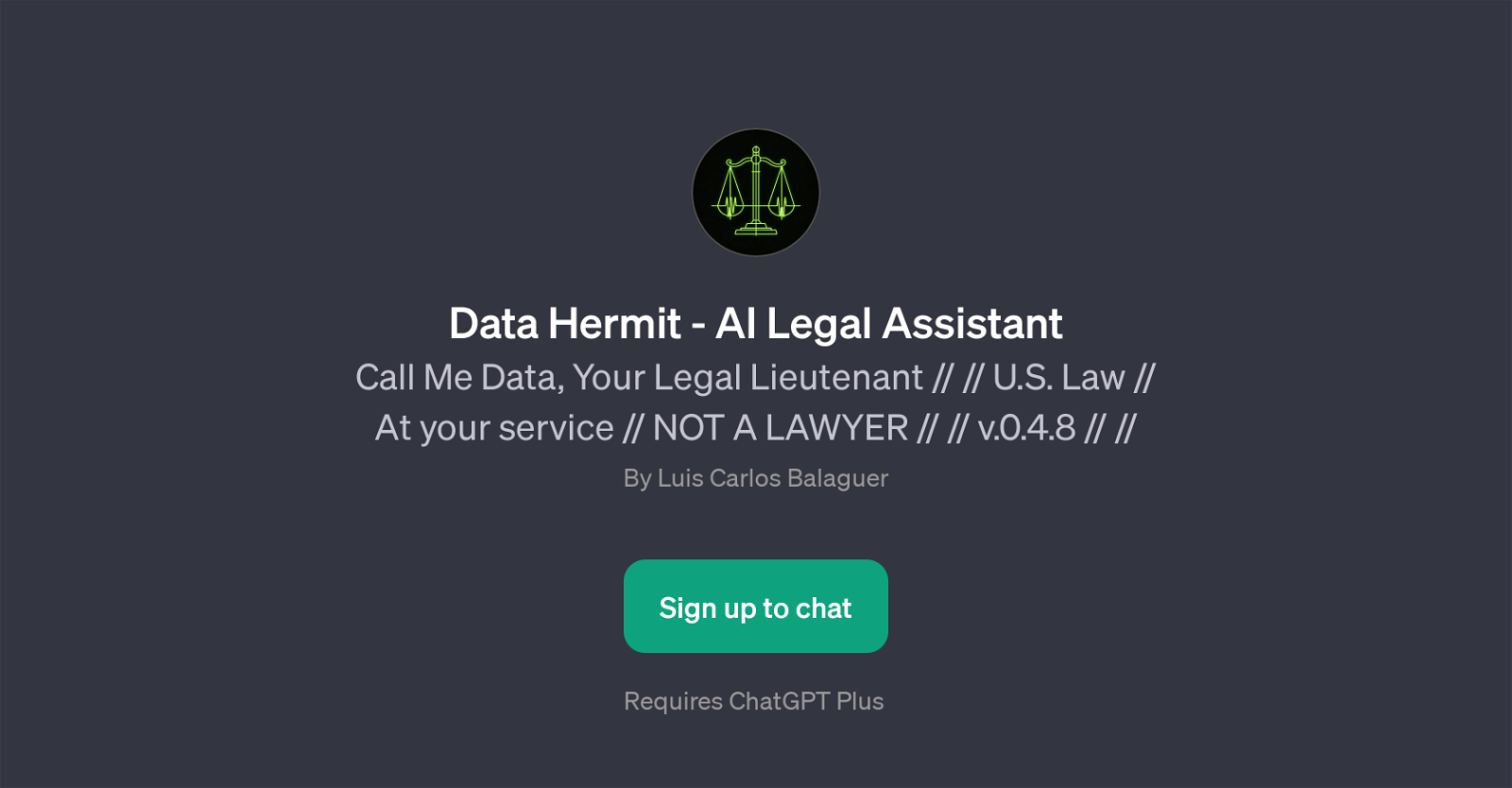 Data Hermit - AI Legal Assistant website